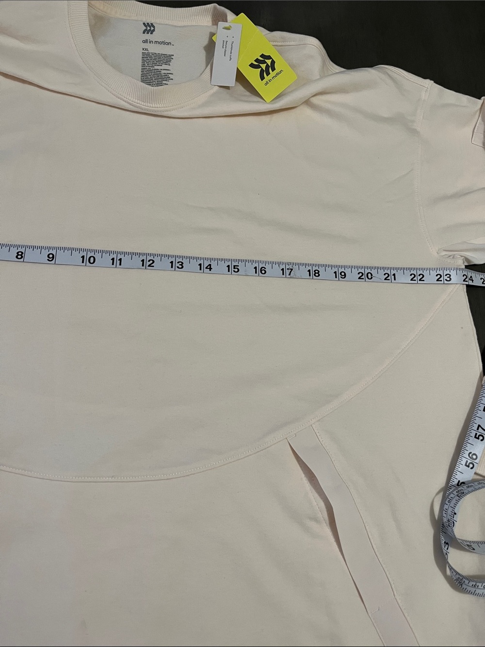 All in motion sweatshirt cream xxl New pullover arm pockets kangaroo pocket NWT - Picture 8 of 11